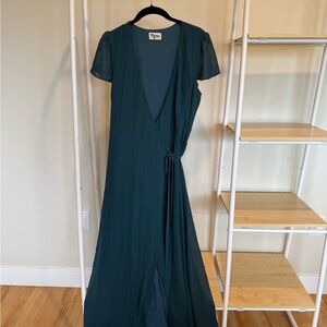 Show Me Your MuMu Deep Teal Maxi Dress